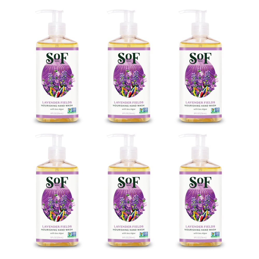 South Of France SoF Nourishing Hand Wash Lavender Fields bottle - calming scent and moisturizing action