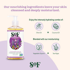 South Of France SoF Nourishing Hand Wash Sea Algae ingredients - moisture-boosting formula