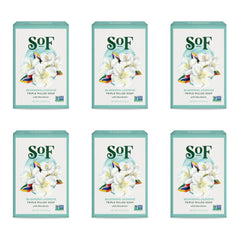 SoF Blooming Jasmine bar soap shows premium triple milled craftsmanship for a luxurious cleanse.