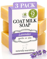 Southern Natural Lavender Goat Milk Soap 3 Pack for dry, sensitive skin promotes gentle cleansing
