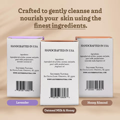 Southern Natural goat milk soap lavender bar for calming cleanse