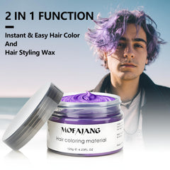 SOVONCARE purple wax styled cosplay look with bold color