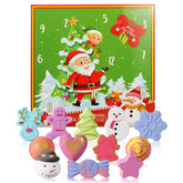 Spa Luxetique Advent Calendar with 12 bath bombs in festive box for daily surprises