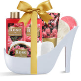Spa Luxetique World high heel bath set with romantic gift design.