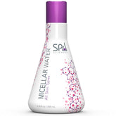 SPA SCIENCES Micellar Water bottle closeup, gentle daily cleansing.