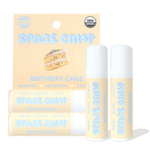 Space Camp Wellness Balm Birthday Cake pack front view for hydrated lips