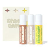 Space Camp Wellness Jumbo Lip Balm Tropical Pineapple close-up showing hydration for sunny days.