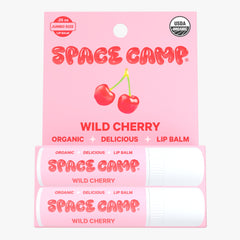 Space Camp Wellness jumbo lip balm wild cherry tube shows jumbo size