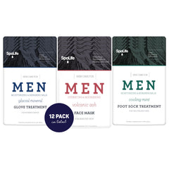 SpaLife Men’s spa set face mask boosts hydration for a refreshed complexion.