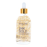 SpaLife Nourishing Anti-Aging Gold & Silver Serum bottle promotes firmness and radiant skin