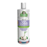 Spanish Garden Hair Loss Shampoo bottle shows a nourishing, gentle cleansing formula