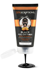 SpaScriptions Vitamin C mask close-up highlights brightening action for even-toned skin.