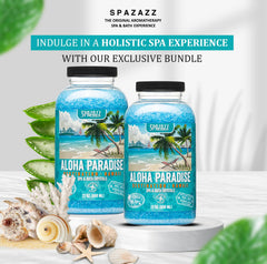 Spazazz Hawaii amber hue crystals for a soothing, relaxing soak.