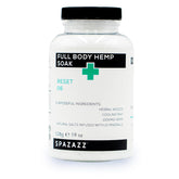 Spazazz full body hemp soak bath crystals offering a calming spa-like soak.