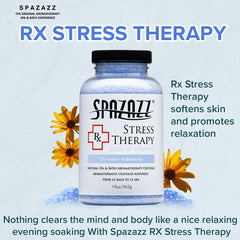 Spazazz Rx stress salts for a spa-like soak.