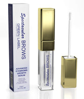 Spectacular BROWS brow growth serum bottle demonstrates daily nourishing formula