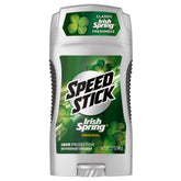 Speed Stick Irish Spring Original 6-pack front view for long-lasting freshness.