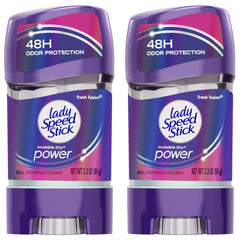 Lady Speed Stick Fresh Fusion bottle shows clear, long-lasting protection.