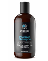Sphagnum Botanicals peat mud shampoo bottle ready for soothing scalp care routine.