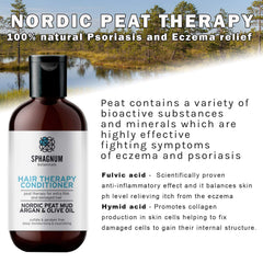 Sphagnum Botanicals finished hair after use showing silky shine and manageability.