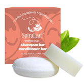 SpiraLeaf Orange Zest shampoo bar: vibrant bar lather for clean, lightweight hair.