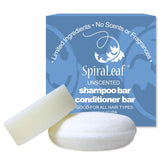 SpiraLeaf solid shampoo bar unscented cleanses hair with a lightweight, plastic-free approach