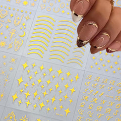 SPLOCUDU moon and stars decals for creative manicure accents