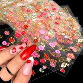 SPLOCUDU Valentine heart nail stickers for quick at-home nail art.