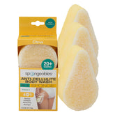 Spongeables Citrus dual-textured sponge ready for cellulite treatment and cleansing.