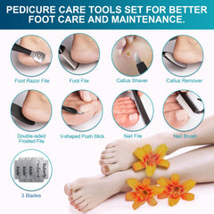Spriaq electric callus remover roller heads for efficient dead-skin removal.