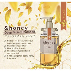 Sprout Talk &honey Deep Moist Treatment bottle focused on repairing damaged hair