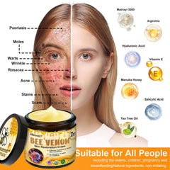 SpzV APKAPK Bee Venom Cream jar closeup highlighting creamy texture for easy application