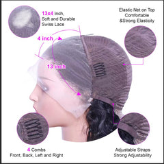 SQU&CIR natural-parting lace front wig for effortless daily styling.
