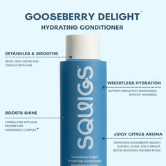 Detangling action with Squigs Gooseberry Delight conditioner on hair