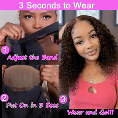Srakuw chocolate brown lace front wig 4x4 closure enables seamless parting.