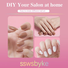 SSWSBYKE clear coffin tips full cover show easy, no-trim extension