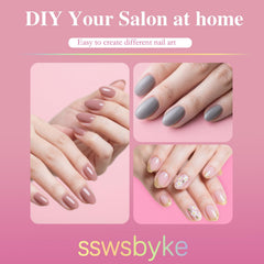 SSWSBYKE soft gel tips compatible with gel, acrylic, and dip systems for versatility