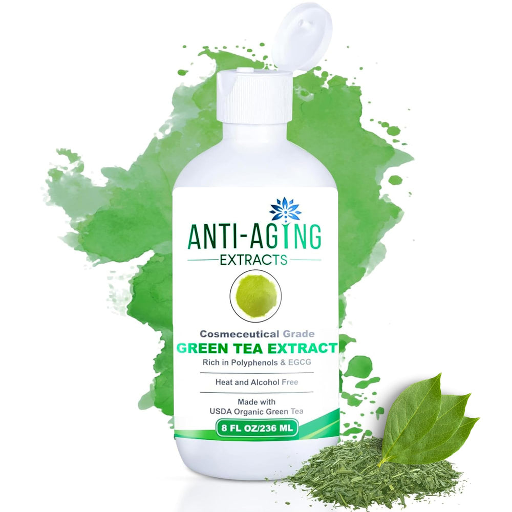 St. Croix Pure Green Tea Extract bottle for skin and hair care.