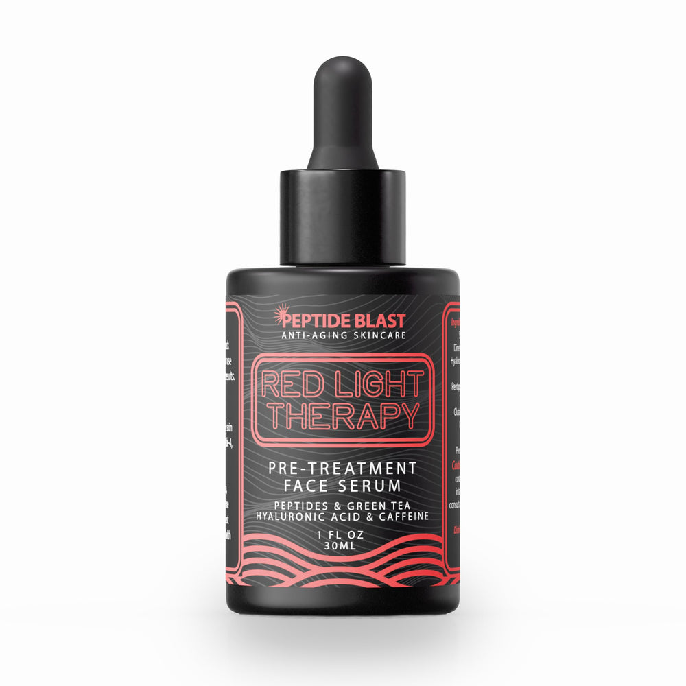 St. Croix Red Light Activation Serum bottle for pre-treatment hydration.