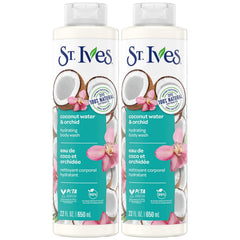 St. Ives Coconut Water & Orchid bottle showcases hydrating formula for daily refresh