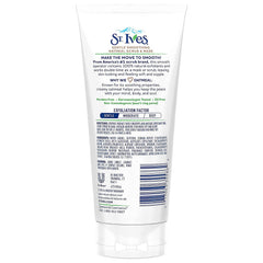 St. Ives bottle pouring to reveal creamy exfoliating formula
