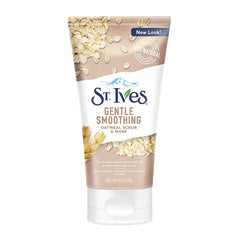 St. Ives Nourishing Scrub Mask packaging closeup highlighting two-in-one formula