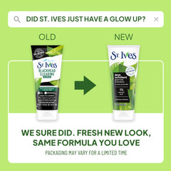 St. Ives scrub application demonstrates circular massage for refreshed skin.
