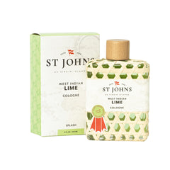 St. John West Indian Lime bottle pour offers a refreshing citrus aftershave experience.