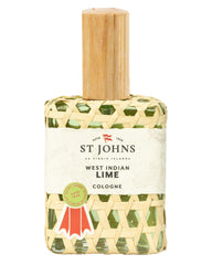 St. John West Indian Lime bottle with signature fishnet weave for a premium look