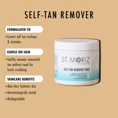 ST. MORIZ remover pad soaked in formula for quick tan correction