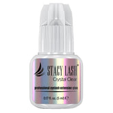 STACY LASH Crystal Clear glue bottle showing transparent adhesive for precise lash bonding
