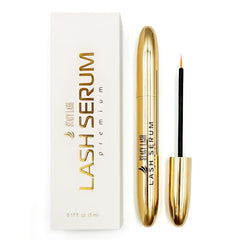 Stacy Lash Growth Serum bottle close-up for oil-free lash care.