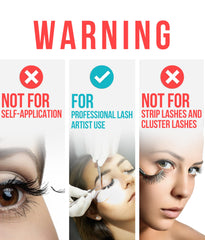 STACY LASH precision-bonding glue for clean extension application.