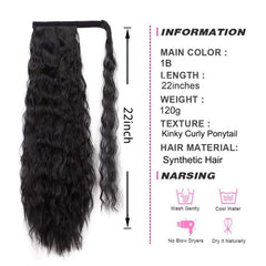 Stamped Glorious heat-resistant wrap-around ponytail with secure Velcro